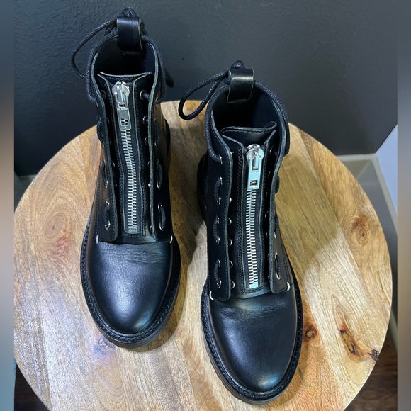 Rag & Bone Cannon Boot In Black Size: EU36 (US6) Zipper Detail - Picture 6 of 12